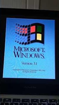 It's 1990 and you start up windows 3.1