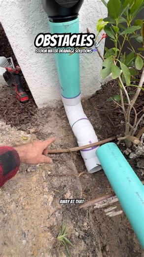Running Your PVC Drainage Pipe Through Obstacles - Exterior Drainage Solutions