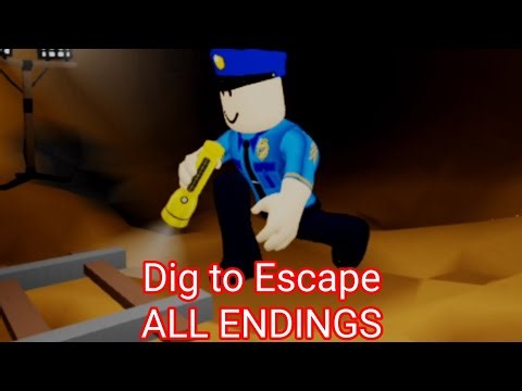 Dig to Escape - ALL ENDINGS - Full Walkftrough | Roblox