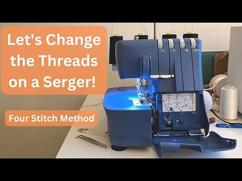 How to Thread A Singer Serger for a Four Thread Stitch | Thread an Overlocker | Singer S0230 Serger