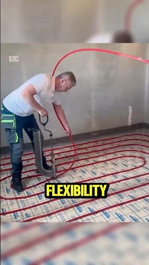 PEX Underfloor Heating Installation Process #shorts