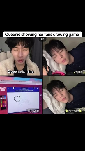 The pictures and phrases were crazy 🤣 Queenies and her fans drawing game @퀴니 queen @한 Haan 🧸🍃 #queenie #haan #fypシ゚viral #fyp #funny