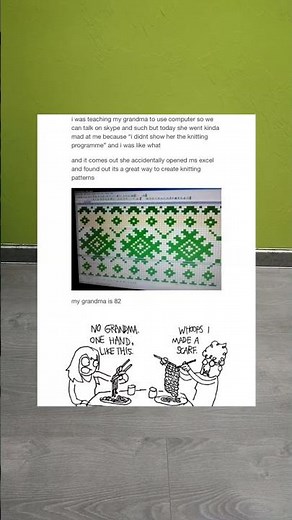 Creating knitting patterns via excel is next level creativity