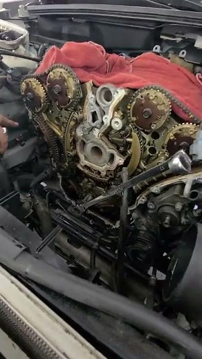 Timing Chain Service, 2009 Cadillac CTS. What we found. #timing #mechanic #florida