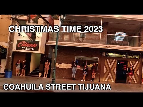 Walking Tour Coahuila Street in Tijuana on a December Saturday of 2023 with Paraditas Models