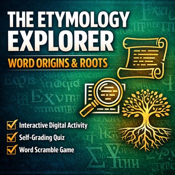 Etymology Explorer Greek & Latin Roots Game | Digital ELA Activity
