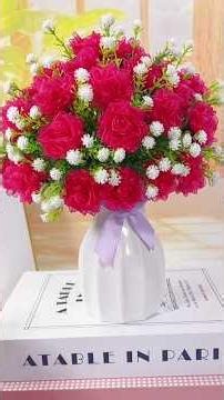 Easy DIY ribbon rose flowers gift #handmade #diyprojects #flowers #gift #ribbon #reed #diycrafts