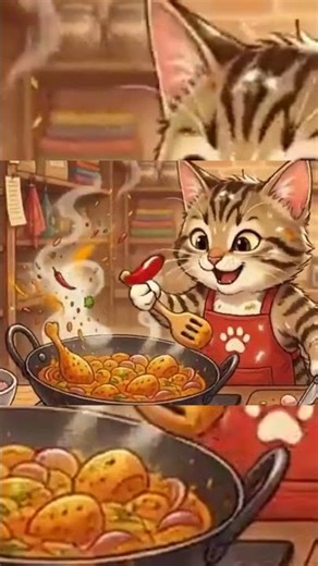 Cat cooking chicken on induction first time #cooking #shorts #shortsvideo #inductioncooking #howto