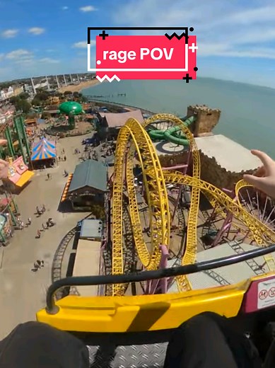 Rage POV rollercoaster at Adventure Island — full on-ride footage