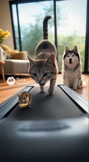 Hamster vs Cat vs Husky! 🐹🐱🐶 Epic Cheese Chase Fail Caught on CCTV 😂 #Shorts