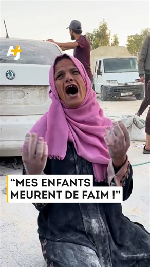 790K views · 13K reactions | En pleurs, cette Palestinienne ramasse de la farine tombée au sol, mêlée à du sable, pour nourrir ses enfants affamé·es. | AJ+ français | Facebook
