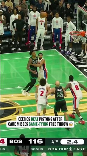 HIGHLIGHTS: CELTICS TAKE DOWN PISTONS AFTER CADE MISSES GAME-TYING FREE THROW 😱