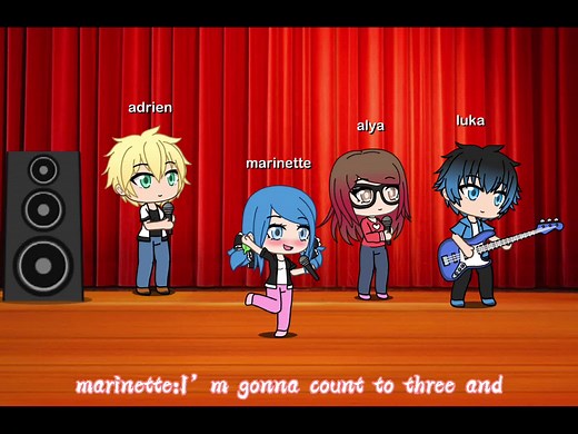 marinette sings a song for kitty section and adrien looks at marinette and blushes #fypp #miraculous #ladybug #gachalife #fypp #gachaclub #marinette