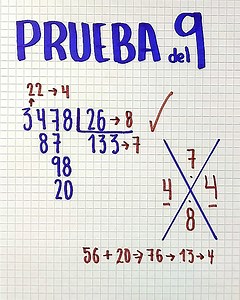 ✅ Prueba del 9 para probar divisiones ✅ | Juegos Matemáticos
