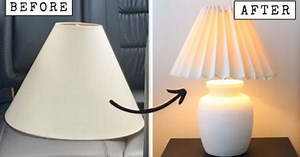 No Sew DIY Pleated Lamp Shade