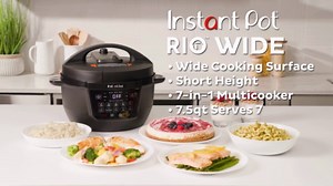 Instant Pot 7.5 Qt RIO Wide Base 7-in-1 Multi-Cooker, Pressure Cooker, Slow Cook & more, Black