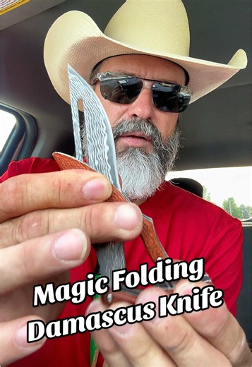 【DealsforYouDays】Damascus Steel Folding Knife with Wood Handle - Mechanical Magic Pocket Knife | Kitchen Peeling Tool & Unique Gift