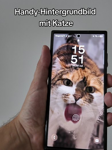 Katze auf einem DIY-Handy-Hintergrundbild erstellen