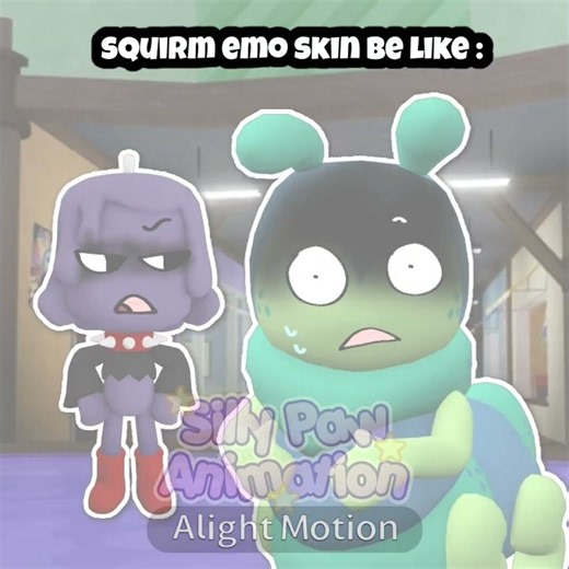 How squirm became emo👍✅||ft.squirm & waxwell🐛🕯🖤#animation #dandysworld #roblox #robloxanimation
