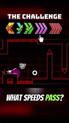 What Speeds Pass The Challenge? #geometrydash
