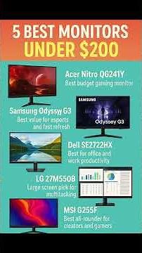 5 Best Budget Monitors Under $200 in 2025