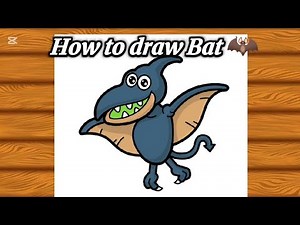How to draw a Bat 🦇 step by step drawing for beginners 😉