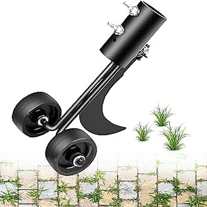 Weed Puller Tool, Stand up Weed Puller Tool with Wheels, Weed Remover Tool, Detachable Crack Weed Puller Tool for Yard, Patio, Garden, Deck, Paver, Sidewalk, Driveway (Black)