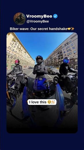 Biker wave: Our secret handshake 🤝✨