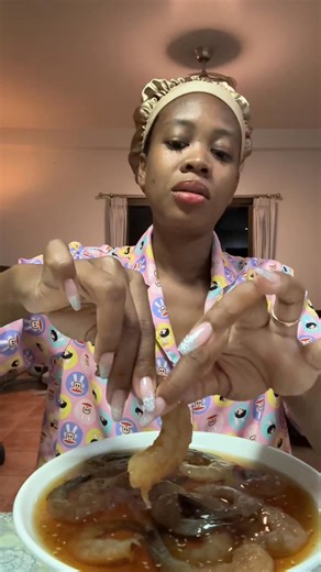 Korean style pickled shrimp and spicy sauce.🤩 #food #eating #yummy | สาวจี้