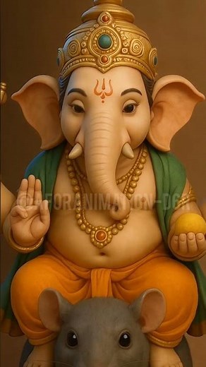 3D Animation of Lord Ganesha Riding on Mouse | Divine Entry of Ganpati Bappa | #shorts
