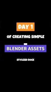 Day 01 | Blender Assets Series | Stylized Rock | Blender 5.0