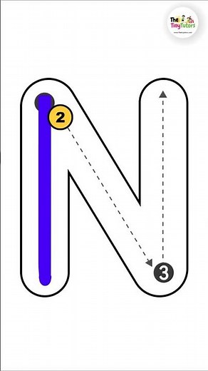 How to Write Letter N | Learn to Write Alphabet N for Kids #learnabc #alphabetwriting