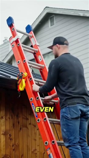 Lockjaw ladder stabilizer stops ladder slipping
