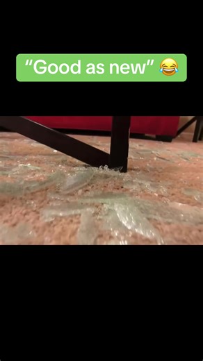 Junior Broke A Table So Him And His Friend Cody Need To Repair It By Getting Some Glass And Taping It To The Table And They Are Finished And It Looks Broken With Very Glass On Top But Junior Does Not Notice #funny #sml #clips #xybca #fyp