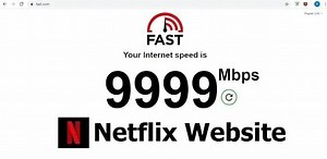 fast.com speed test by Netflix