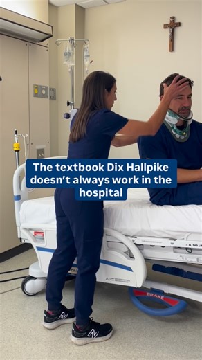 Sara & Sydney I Vestibular Physical Therapists on Instagram: "Acute care PTs and OTs — this one’s for you! When your patient can’t get into the traditional Dix Hallpike, there are plenty of modifications you can do to improve comfort and safety while maintaining efficacy. During positional testing and treatment, what actually matters is how the semicircular canals are oriented relative to gravity. This means that the HEAD position matters more than the BODY position So when your patient has: Nec