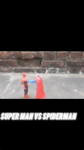 Spiderman vs Superman stop motion battle #avengers #spiderman #dc #superman