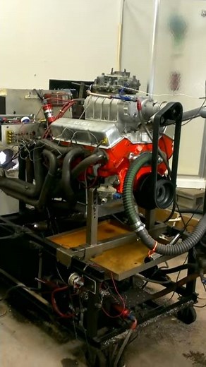 Weiand 177 on 377CI SBC on dyno 611hp 589ft-lb IDLE