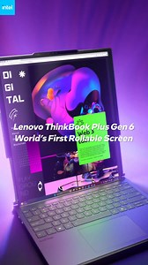Meet the Lenovo ThinkBook Plus Gen 6 — the AI PC with an expandable screen, co-engineered by Intel, powered by Intel Core Ultra, delivering on-device AI and almost 50% more screen space. Learn how Intel and Lenovo engineers brought it to life: https://intel.ly/4lw6rZe #AI #IntelCoreUltra | Intel | Facebook