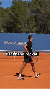 Backhand rocket! 🚀 @alexeipopyrin #tennis | Mouratoglou Tennis Academy