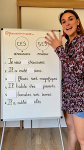 Ces ou ses ? 🇫🇷 #FrenchClass #clasesdefrances #frances #francés #france #Francia #francesenlinea #francesonline #frenchlanguage #idiomas #education | Francés con Marie