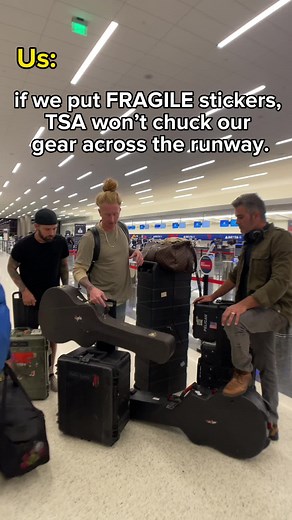 1.8M views · 10K reactions | It’s like fricking clockwork #wethekings #tour #TSA #airport #tourlife #airportlife #travel #whenwewereyoungfestival | We The Kings | Facebook