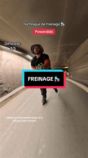 1 freinage très apprécié à apprendre après avoir maîtrisé le freinage en T, vous l’avez ? #freinage #roller #inlineskating #patinoire