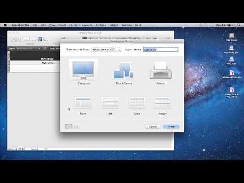 FileMaker Pro 13 Tutorial | The Environment Chooser And Layout Builder