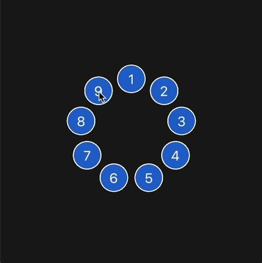 Evenly distributed players with varying radii