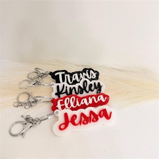 Custom Name Keychain | 3D Printed Personalized Text Accessory - Etsy