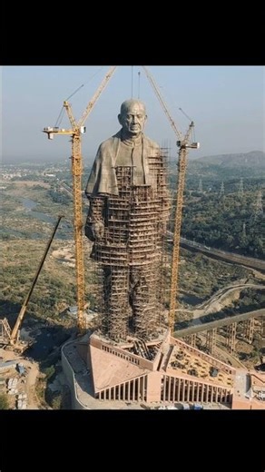 Timelapse of construction Statue Of Unity #edit #statueofunity #timelapse #short #ai