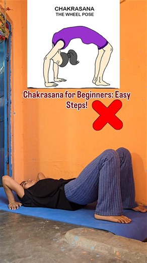 Learn Chakrasana in 3 Easy Steps! 🧘‍♀️ Wheel Pose Tutorial #shorts#yoga