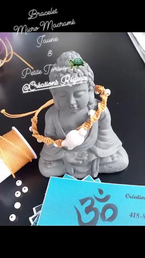 Micro Macramé Bracelet,🐢 Jaune et blanc ! Poinget ou cheville Créations Régina #toutlemonde @à la une | Regina Martin