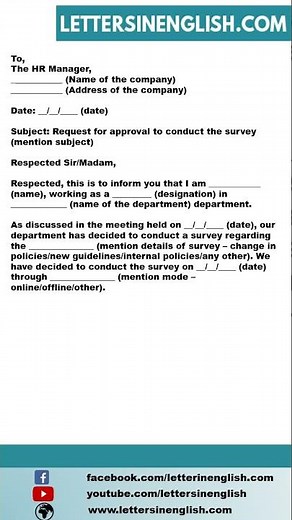 Request Letter for Approval to Conduct Survey